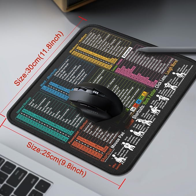 Kinevolve Mouse Pad for Excel/Word/PowerPoint/Windows Shortcuts – Small Excel - Image 4