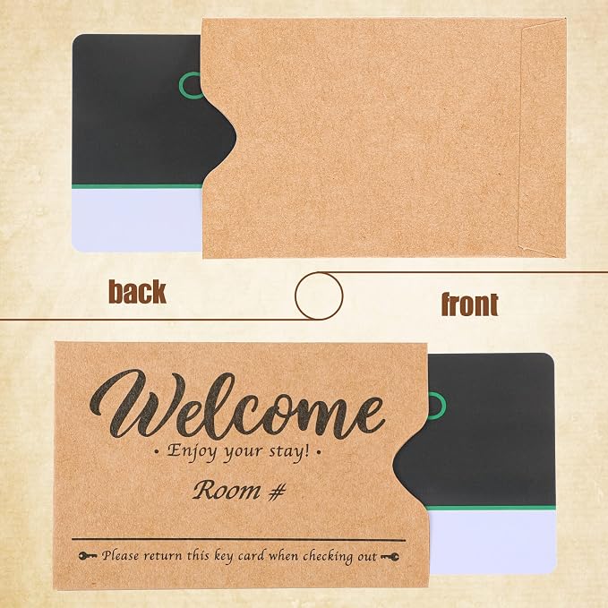 Sabary 1000 Pcs Kraft Paper Hotel Key Card Envelope Credit Card Protectors - Image 3