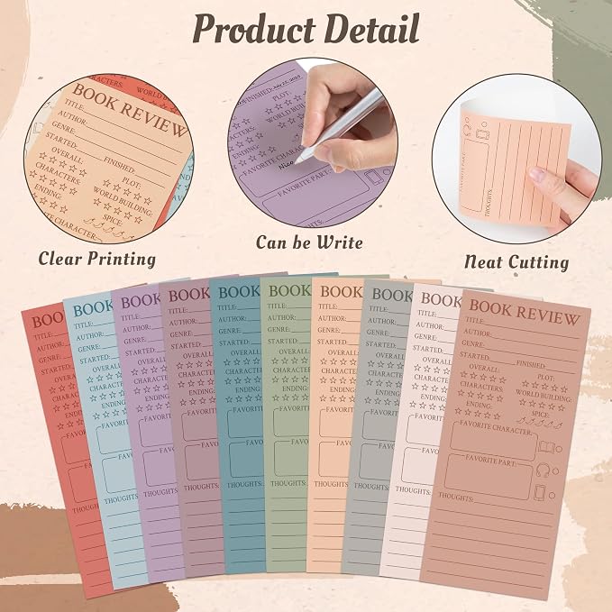 L1rabe Retro Book Review Bookmarks - Image 3