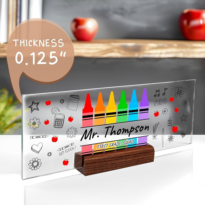 Generic Personalized Teacher's Day Name Plate, Customized Acrylic Nameplate - Image 6