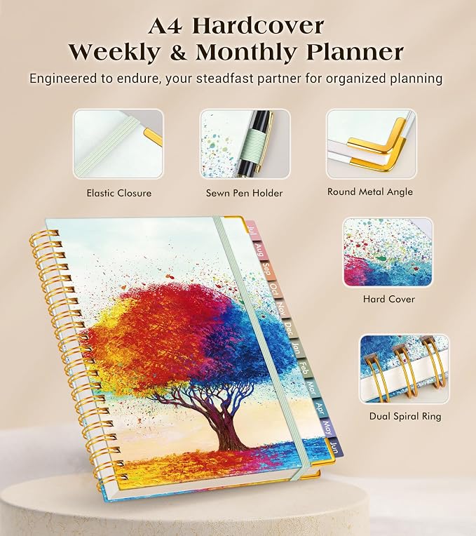 Academic Planner 2026-2027, Hardcover Weekly and Monthly Calendar Planner from - Image 4
