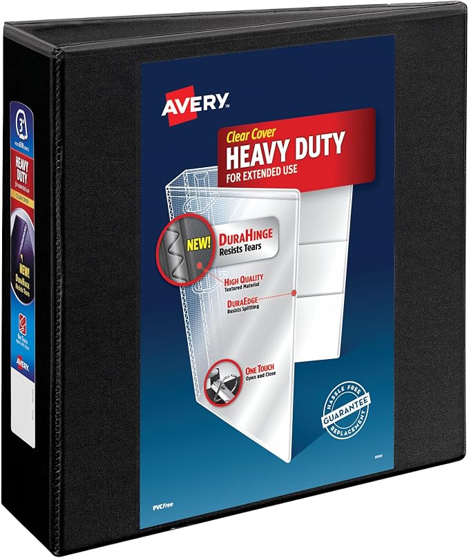 Avery Heavy-Duty View 3 Ring Binder, 3 Inch One Touch EZD Rings, 670-Sheet by Avery