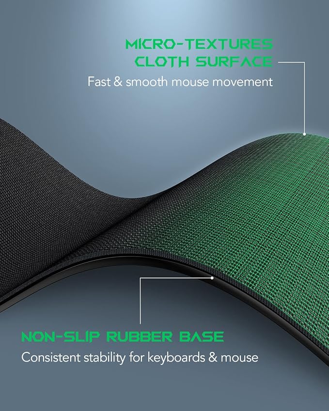 Black Shark Gaming Mouse Pad Desk Mat 47.2” x 23.6”, Oversized Large Mouse Pad - Image 2