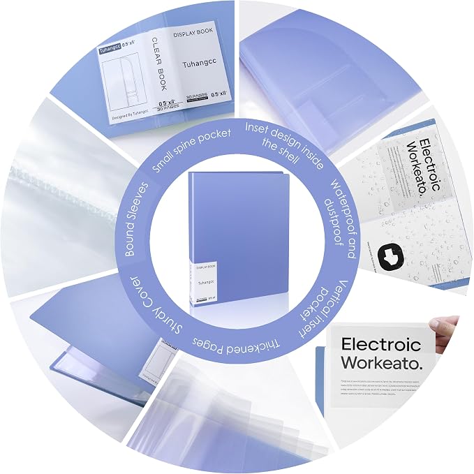 Tuhangcc 30-Pocket Binder with Plastic Sleeves with Clear Sheet Protectors - Image 6