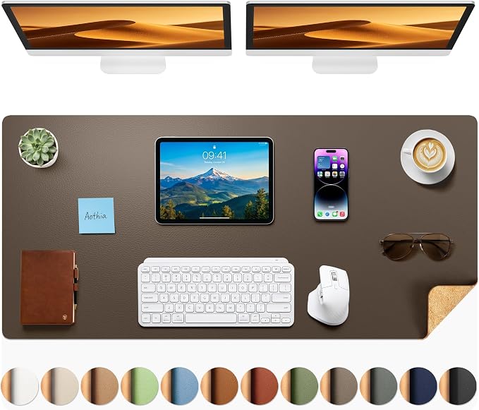 Aothia Cork Desk Mat by AothiaSimpleNaturalUnique