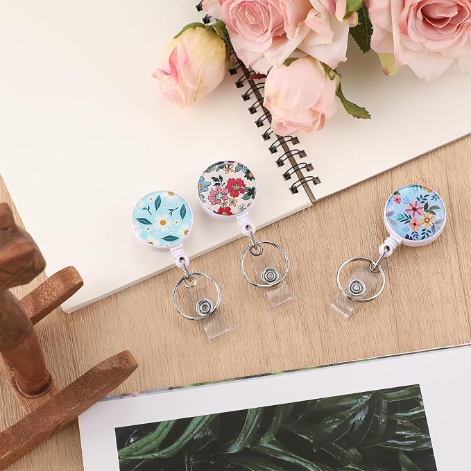 BESARME 3 Pack Badge Reels Retractable Badge Clip - Image 3