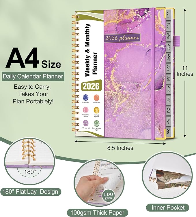 2026 Planner, Hardcover Weekly and Monthly Planner, January 2026 - Image 5