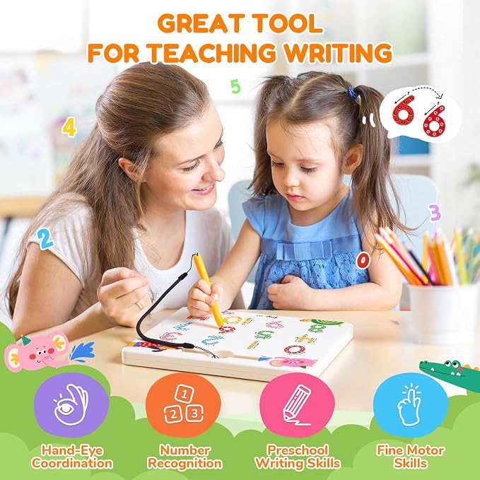JoyCat Double-Sided Magnetic Animal Number Tracing Board - Image 5