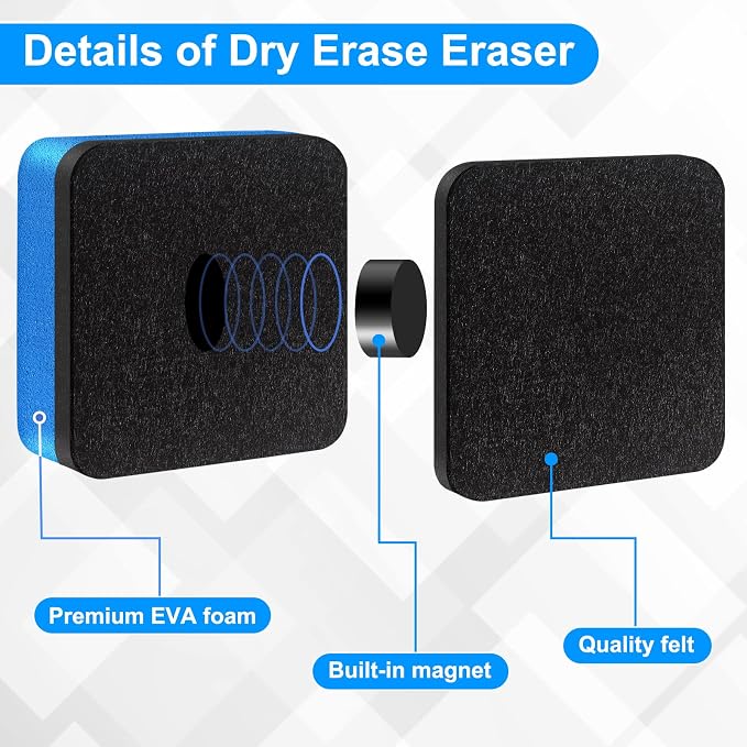 Cube Dry Erase Erasers, 200 Packs Mini Magnetic Whiteboard Dry Erasers in 6 - Image 4