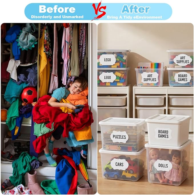 160 Pcs Labels for Storage Bins, 6 X 4 Inch Storage Bin Labels Large Removable - Image 6