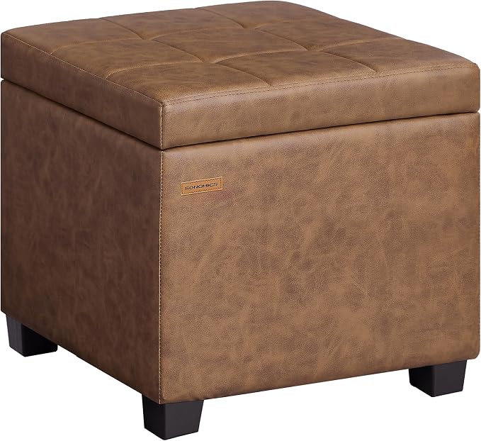 SONGMICS Square Storage Ottoman, Foot Stool Footrest by Unknown