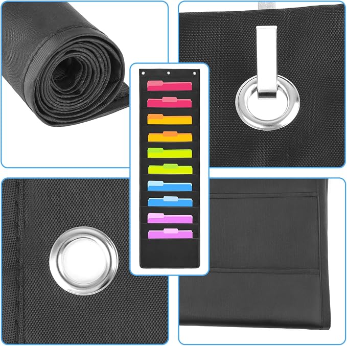 HAOHAN 10 Pockets Over Door Hanging Wall File Organizer, Oxford Cloth Storage - Image 3