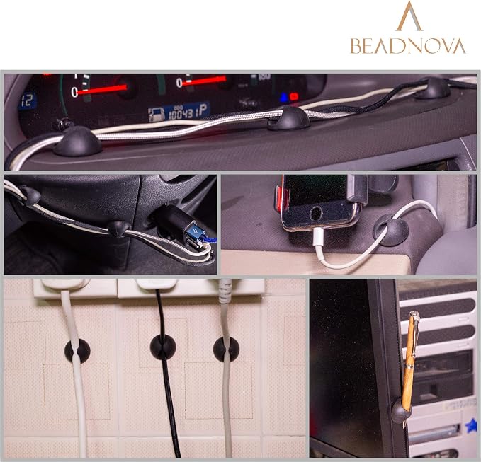 BEADNOVA Cord Organizer Cable Organizer Cable Clips Cord Holder - Image 7