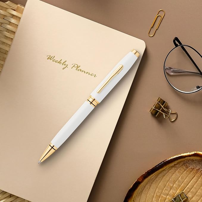 Cross Coventry Pearl White Lacquer & Gold PVD Appointments Ballpoint Pen - Image 2