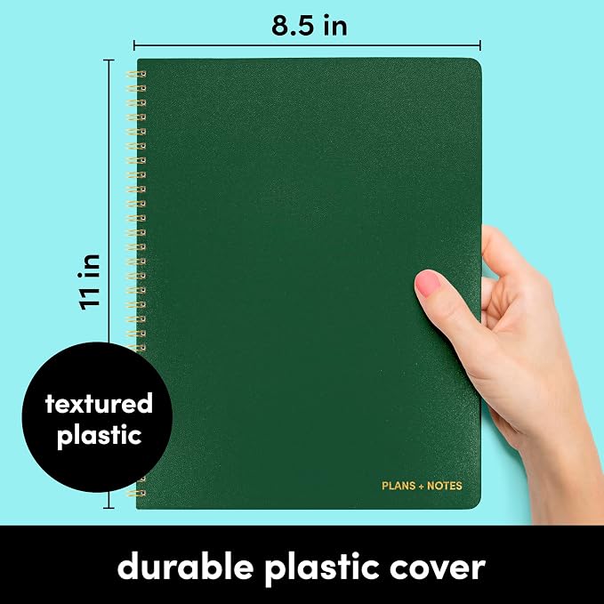 PAPERAGE Undated Daily Planner & To Do List Notepad, 8.5 in x 11 in, Spiral - Image 2