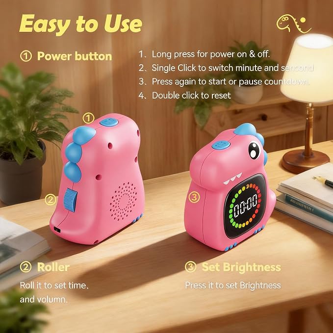 Doli Yearning Visual Timer for Kids, 99 Minute Digital Cute Kids Visual Timer - Image 3