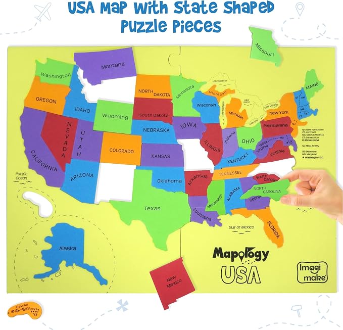 Imagimake Mapology United States Puzzle | Educational Toys - Image 2