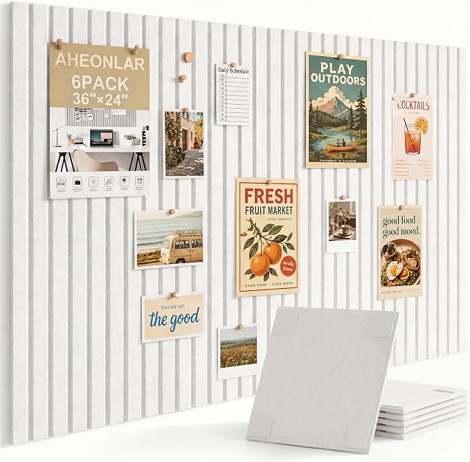 AHEONLAR Felt Bulletin Board 36"x 24", Cork Boards by garden