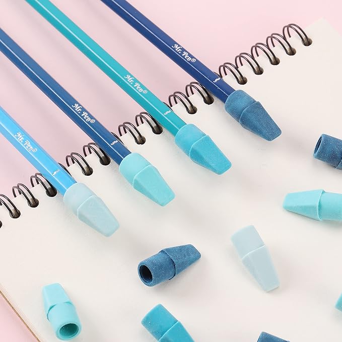 Mr. Pen- Pencil Top Erasers, 120 Pack, Latex-Free | No-Smudge Cap Pencil Erasers - Image 8