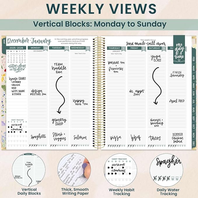 bloom daily planners 2026 Hardcover Calendar Year Goal & Vision Planner - Image 3