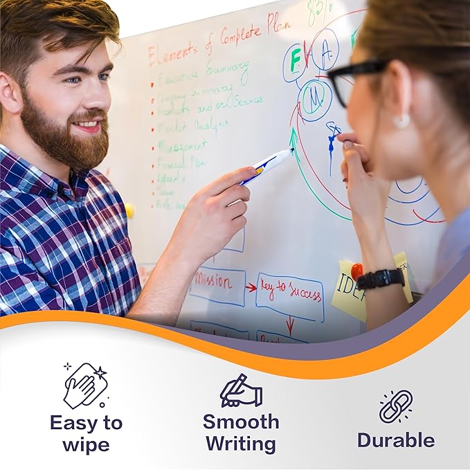 Large Magnetic Whiteboard Sticker Dry Erase Board for Wall - Adhesive Backing 72'' x 40'' Whiteboard for Classroom Office Home Include Marker Magnet Eraser