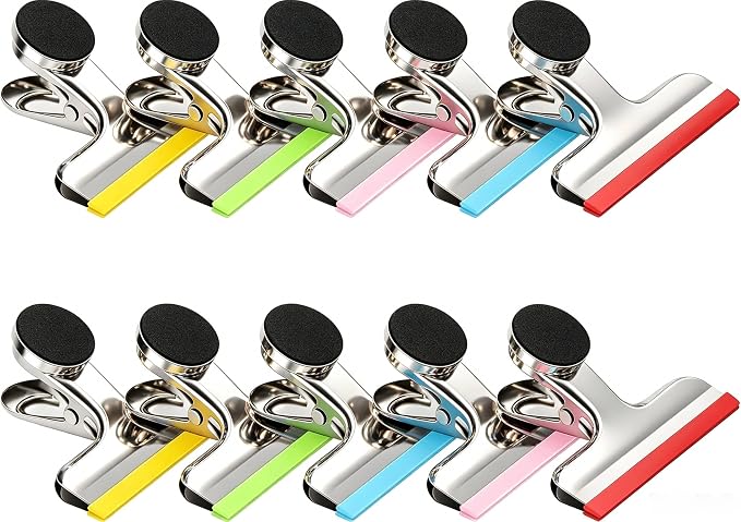 Magnetic Chip Clips, Stainless Steel Chip Bag Clips by HOUSEAGAIN