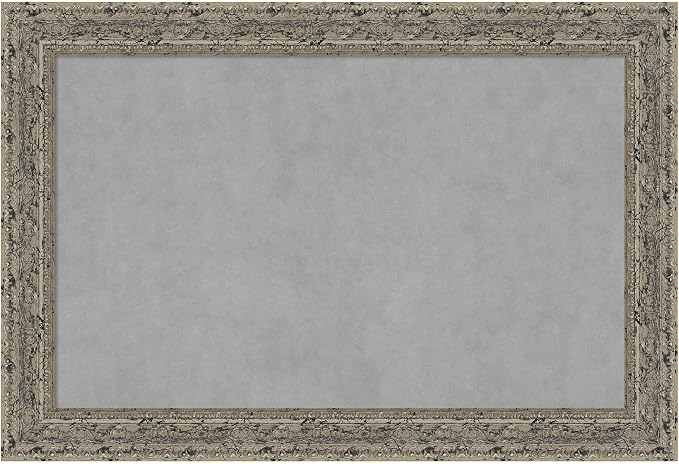 Amanti Art Silver Framed Magnetic Board 25x37 Large Vision Board by AmantiArt