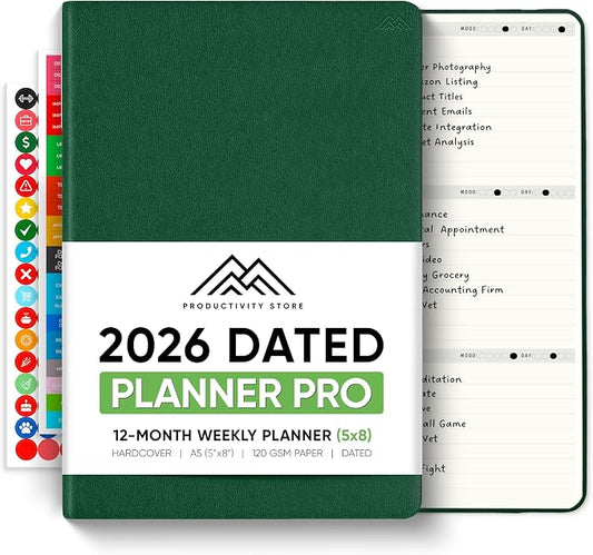 Dated, 2026 Planner, 5.8” x 8.3” by PRODUCTIVITYSTORE