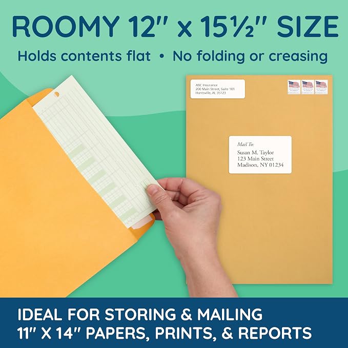 Blue Summit Large Envelopes 12x15, Large Mailing Envelopes 12x15 - Image 5