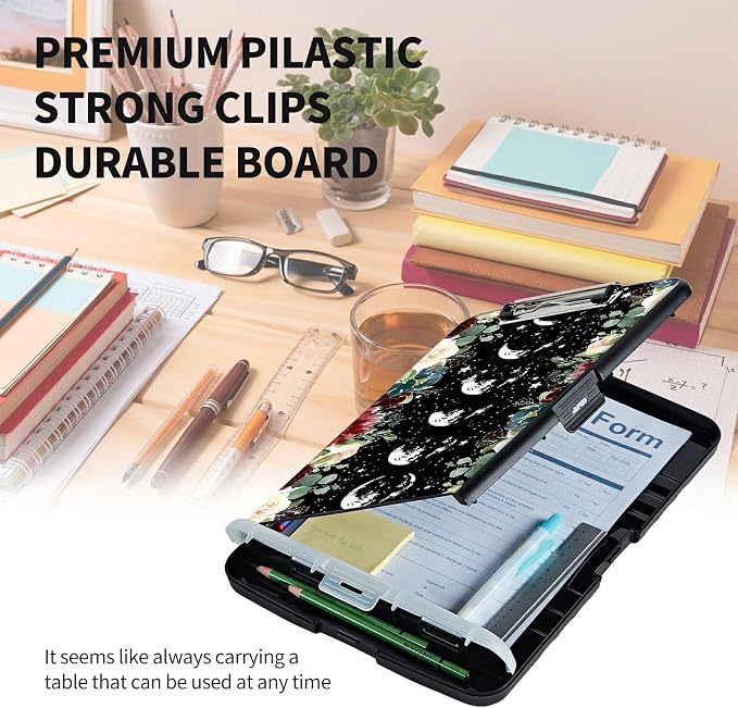 Clipboard with Storage High Capacity Plastic Nursing Clipboards with Pen Holder - Image 6
