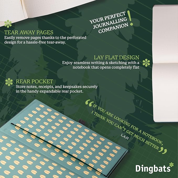 Dingbats* - Wildlife Lined Extra Large A4 Notebook - PU Leather Hardcover - Image 5