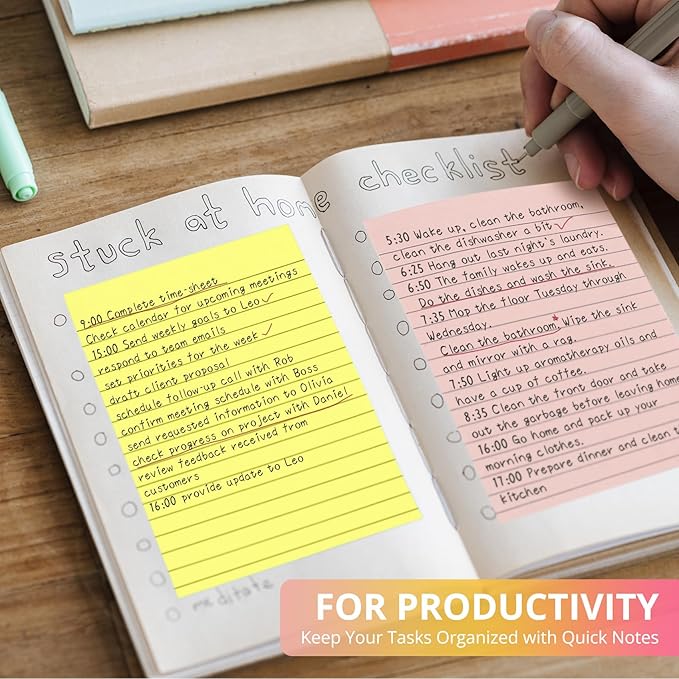 Lined Sticky Notes, 24 Pads, 4x6 Inches, Large Sticky Notes - Image 5
