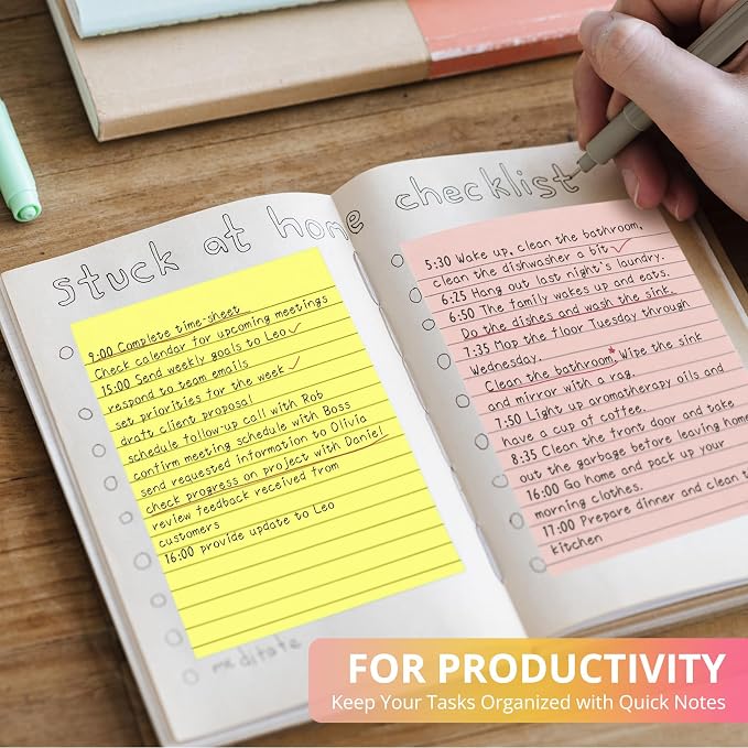 Lined Sticky Notes, 96 Pads, 4x6 Inches, Large Sticky Notes - Image 5