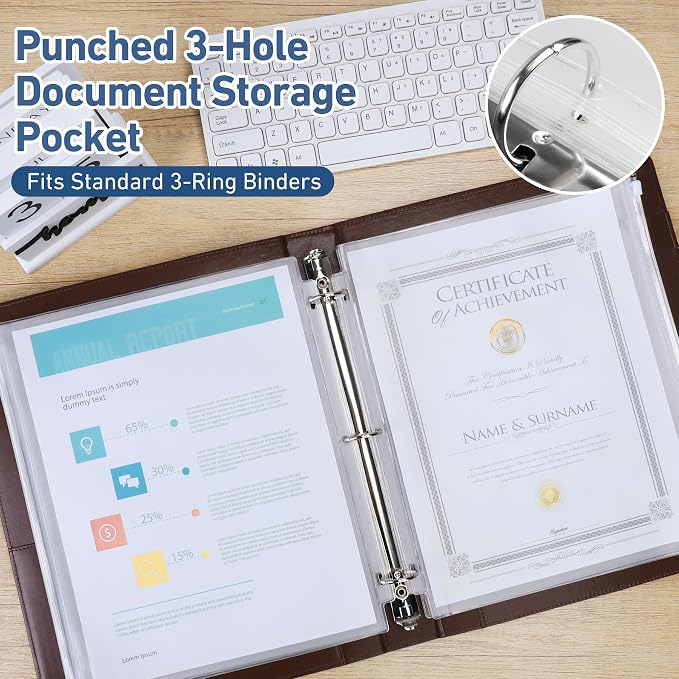 Antner 36 Pack Letter Size Binder Pockets - Image 4