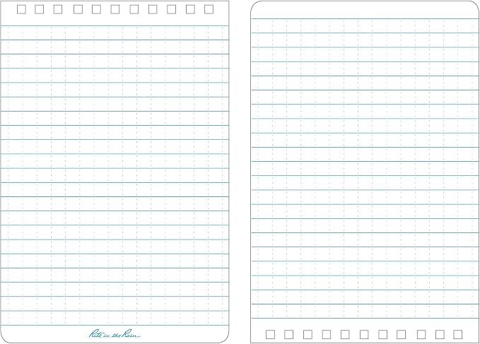 Rite in the Rain Weatherproof Top Spiral Notepad, Universal Pattern, 3 Pack - Image 12
