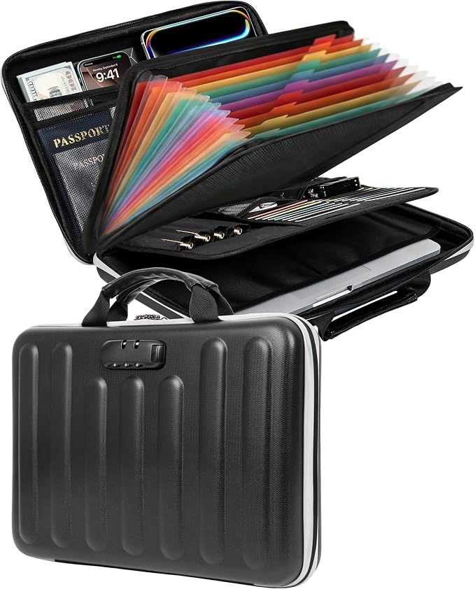 DOZAWA Fireproof Document Box, Hard Case Document Organizer by DOZAWA