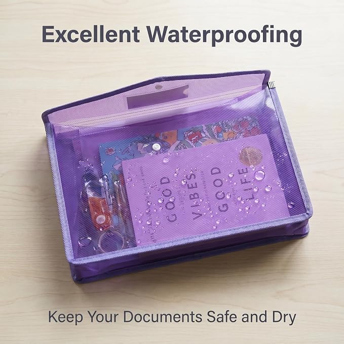 7 Pack Plastic Expanding File Folders - Image 5