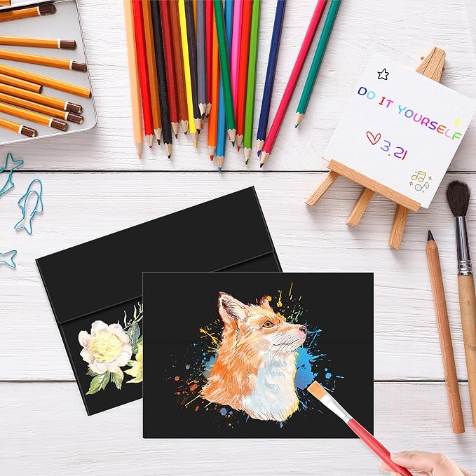 4x6 Black Envelopes For Invitation, A6 envelope 4.75 x 6.5 inch, 4X6 Envelopes - Image 6
