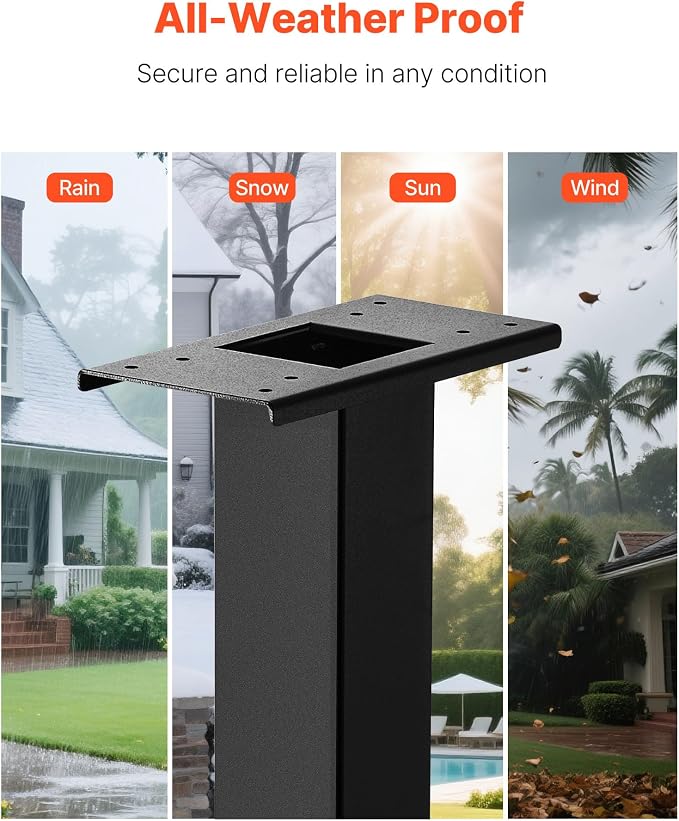 VEVOR Mailbox Post, Steel In-Ground Mounting Mail Box Stand - Image 5