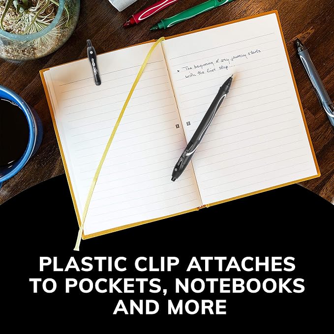 BIC Gelocity Quick Dry Black Gel Pens, Medium Point, Retractable Gel Pens - Image 3
