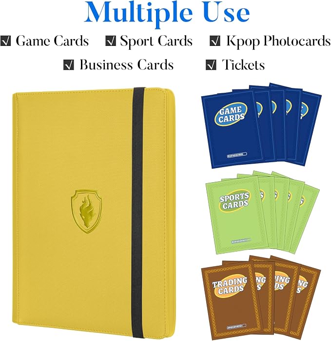 Premium 9 Pocket Card Binder for 540 Cards, Fabmaker PU Cover Trading Card - Image 3