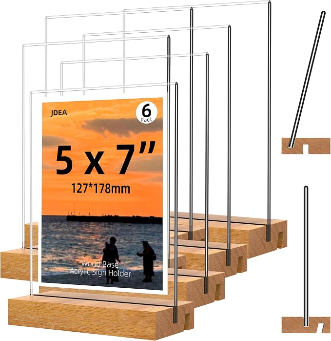 5x7 Inch Acrylic Sign Holder by JDEA