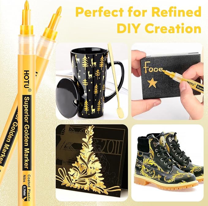 HOTU 5 Pack Super Gold Paint Markers - Image 2