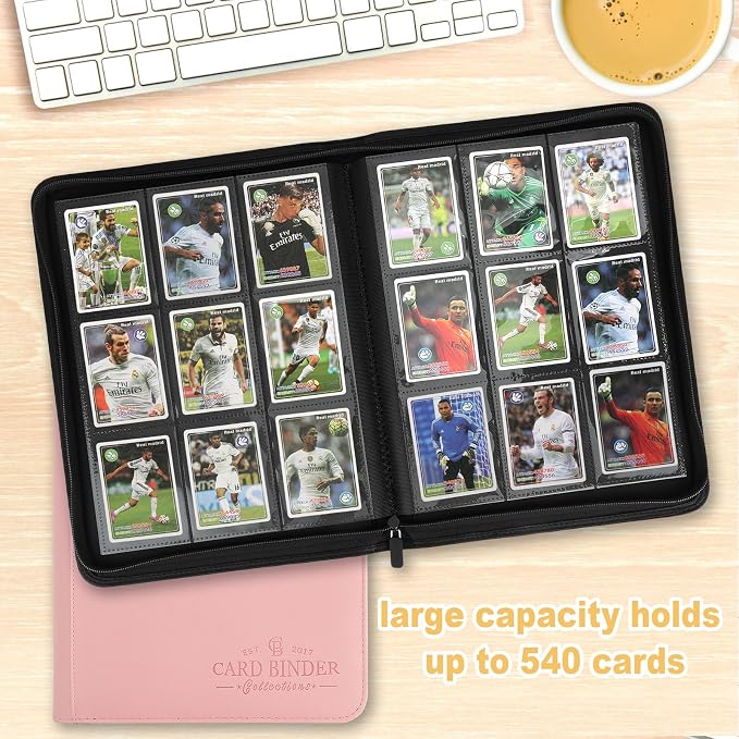 9 Pockets Card Binder, Premium Zip Trading Card Binder, 540 Double Sided Pocket - Image 3