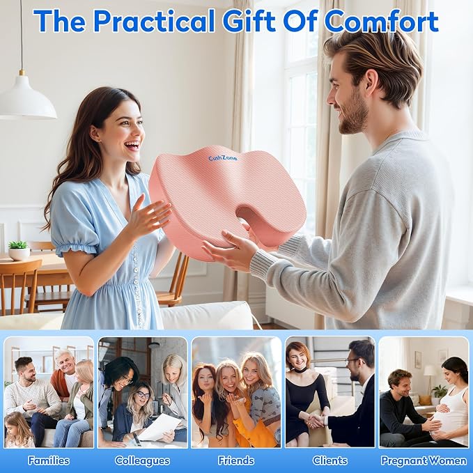 CushZone Seat Cushion, Office Chair Cushions, Car Seat Cushion, Non-Slip - Image 7