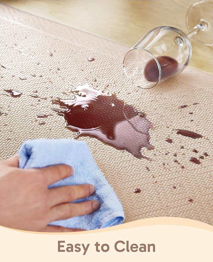 Ophanie Kitchen Mats for Floor, 3/4 Inch Thick Kitchen Rugs, Anti Fatigue Standing Cushioned Mat, Waterproof,Comfort Ergonomic Mat for Office, Home, Sink, 20''x39'' Beige Non-Slip Bottom-DeskLoop Office