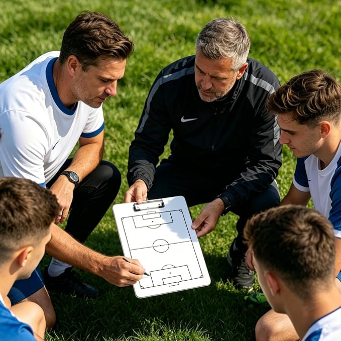 Soccer Coaching Board Dry Erase Soccer Tactics Clipboard Double Sided Coaching - Image 5