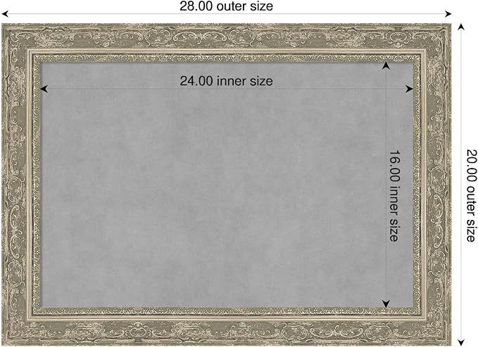 Amanti Art Silver Framed Magnetic Board 20x28 Medium Vision Board - Image 2