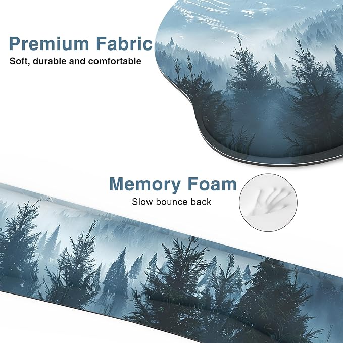 Ergonomic Mouse Pad with Wrist Rest and Keyboard Wrist Rest, Mousepad and Wrist - Image 4