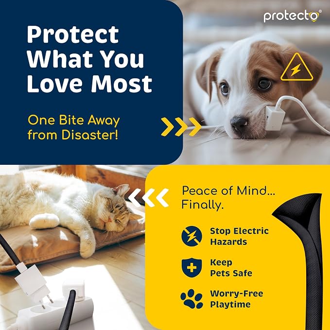 PROTECTO Heavy Duty Dog & Cat Cord Protector 10ft Long Sleeve, Easy-to-Use 3/8 - Image 3